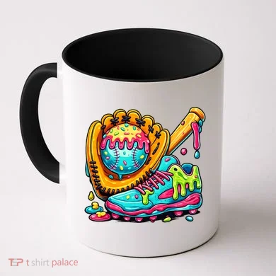 Ice Cream Drip Baseball Stuff Coffee Mug