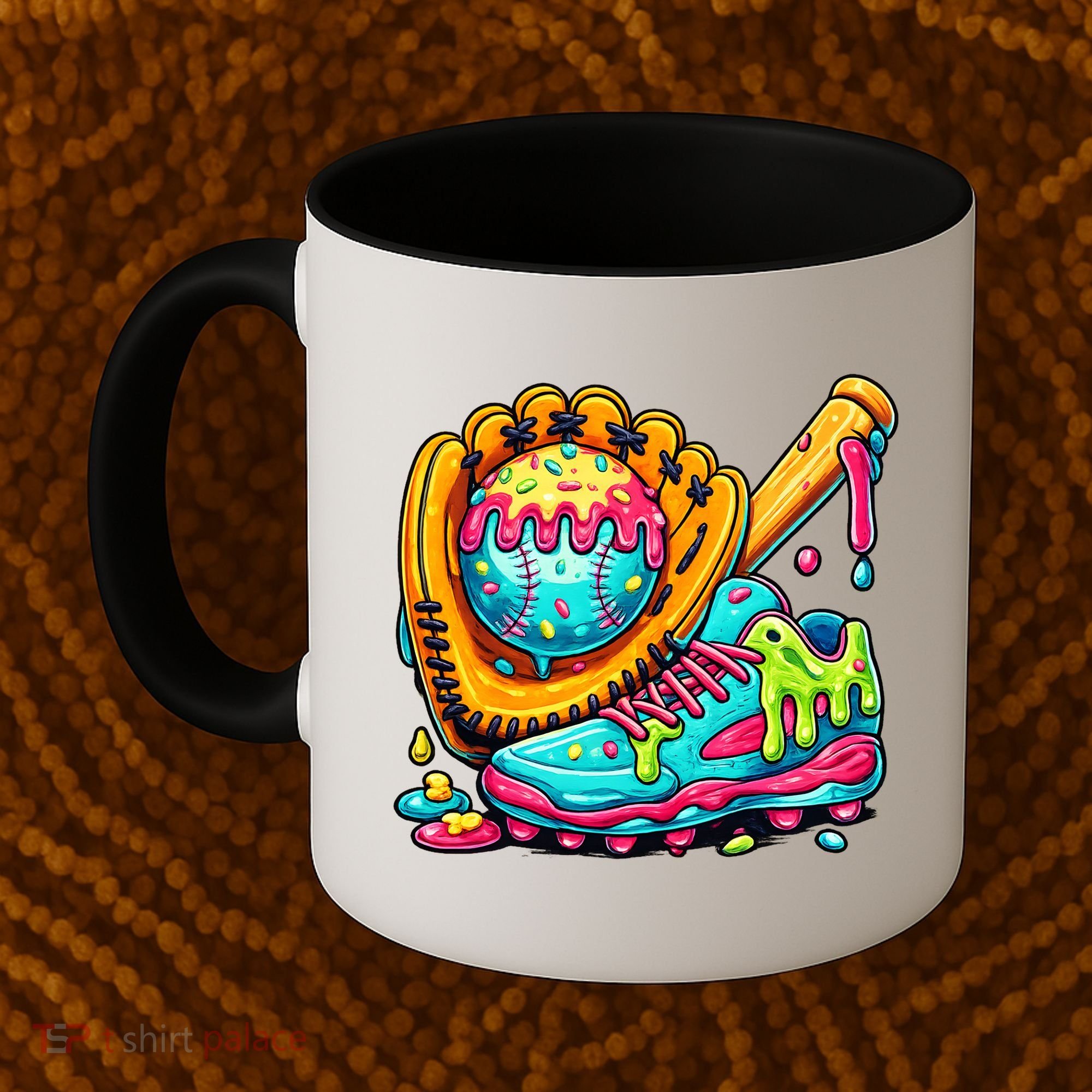 Ice Cream Drip Baseball Stuff Coffee Mug
