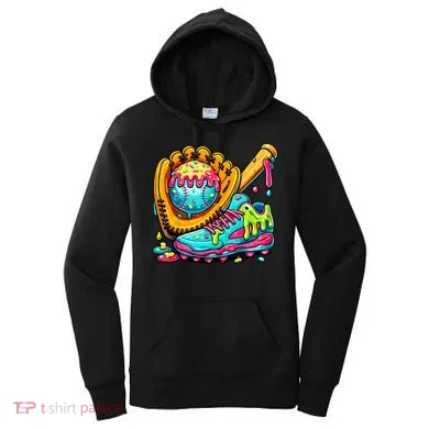 Ice Cream Drip Baseball Stuff Women's Hoodie