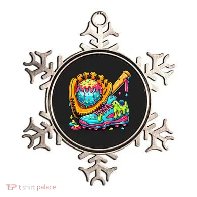 Ice Cream Drip Baseball Stuff Ornament
