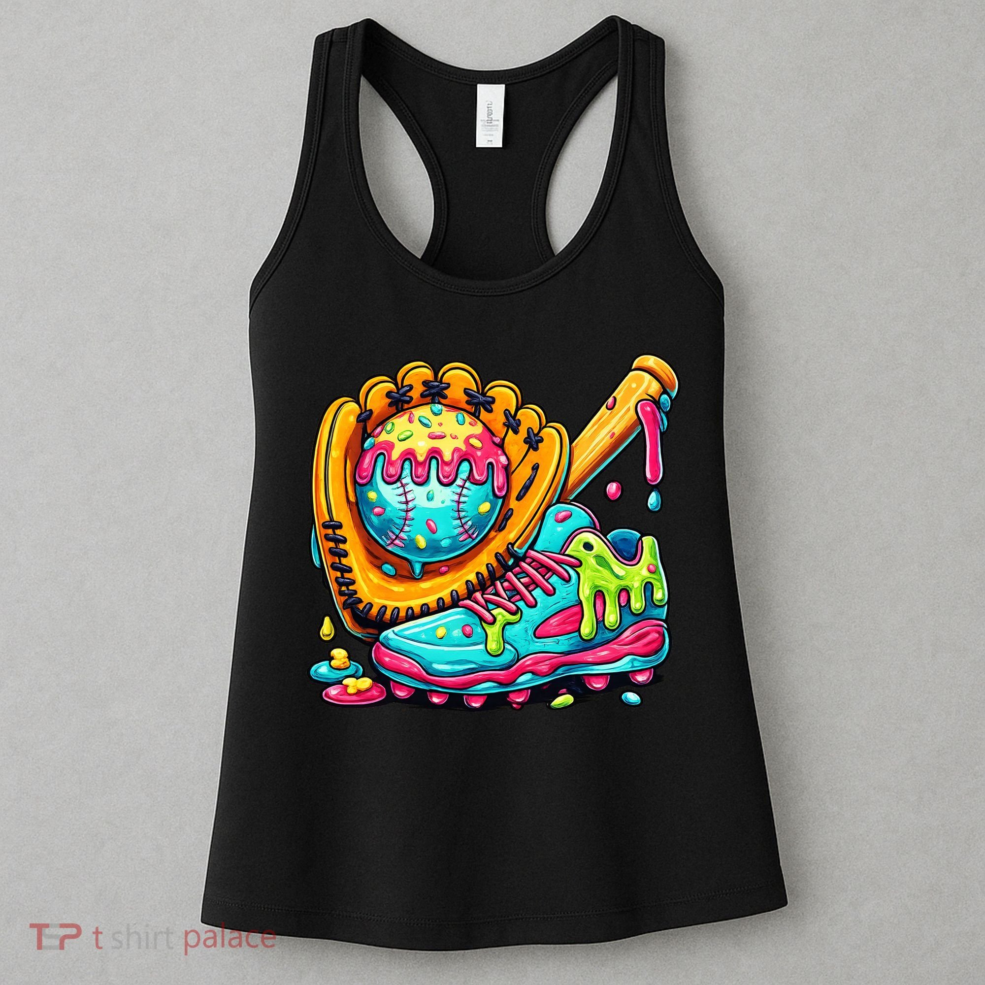Ice Cream Drip Baseball Stuff Women's Tank Top