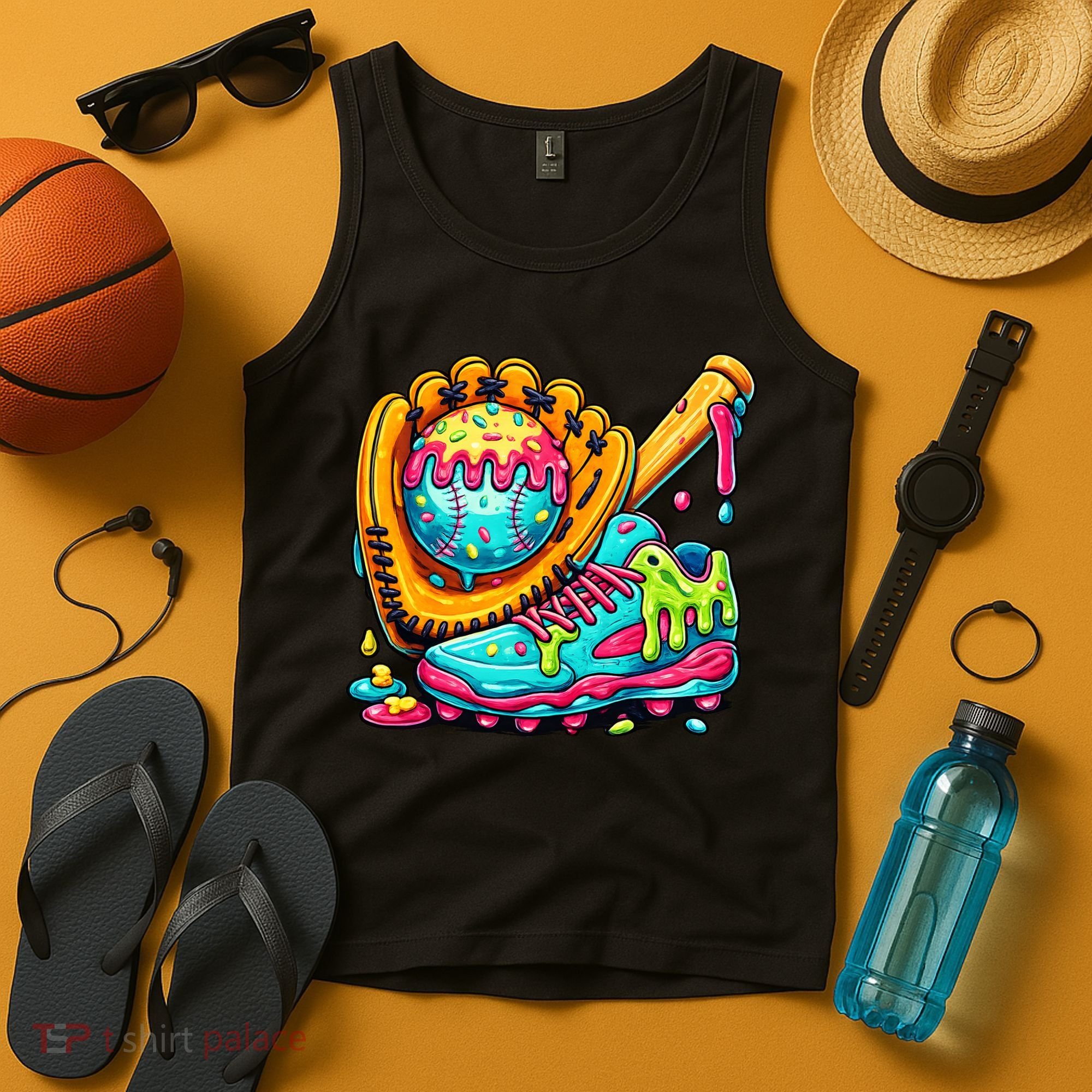Ice Cream Drip Baseball Stuff Tank Top