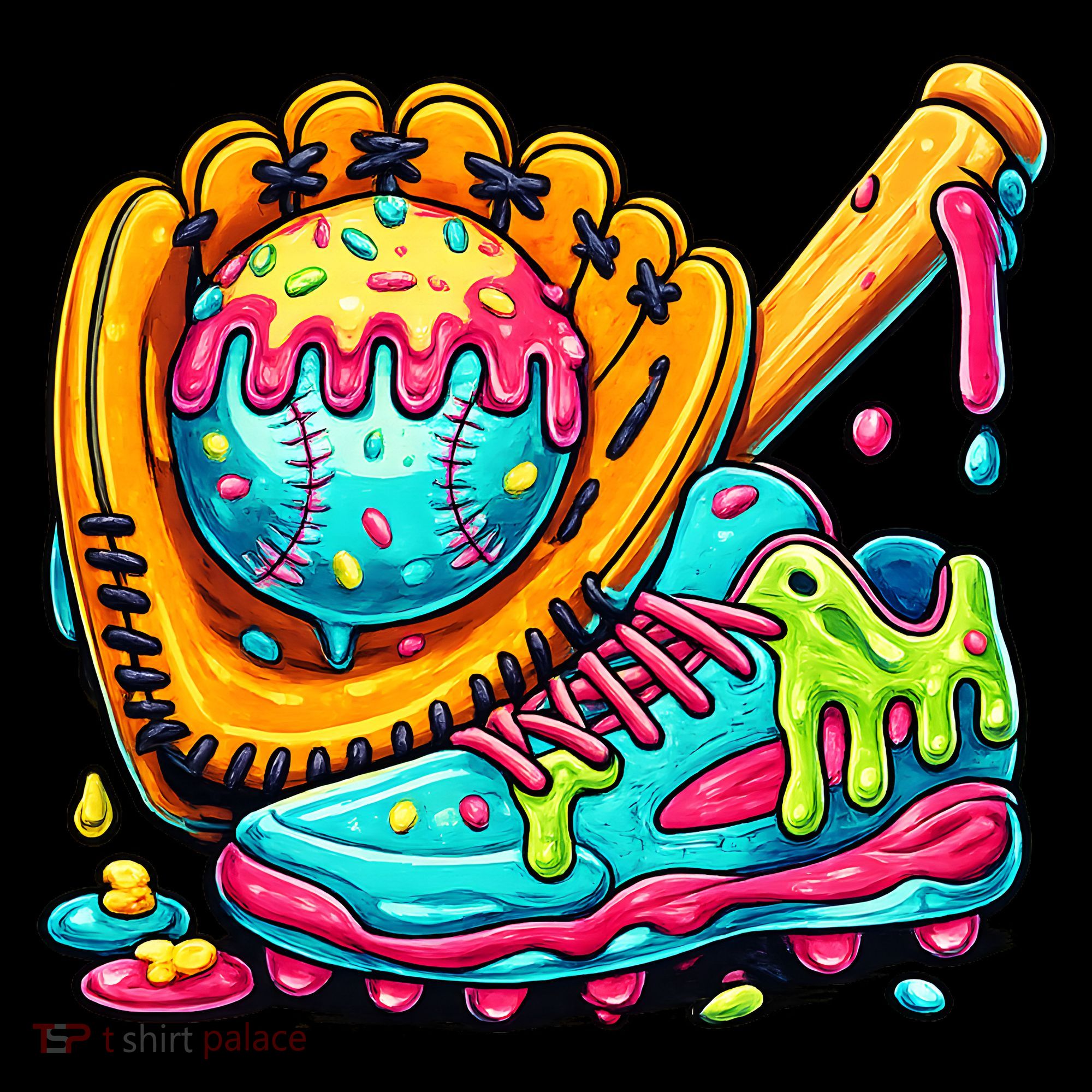 Ice Cream Drip Baseball Stuff Tank Top