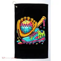 Ice Cream Drip Baseball Stuff Golf Towel thumb 0