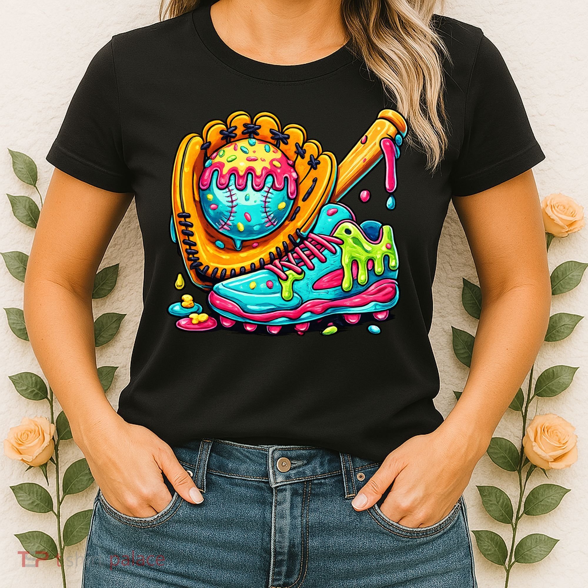Ice Cream Drip Baseball Stuff Women's T-Shirt