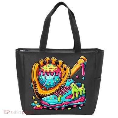 Ice Cream Drip Baseball Stuff Tote Bag