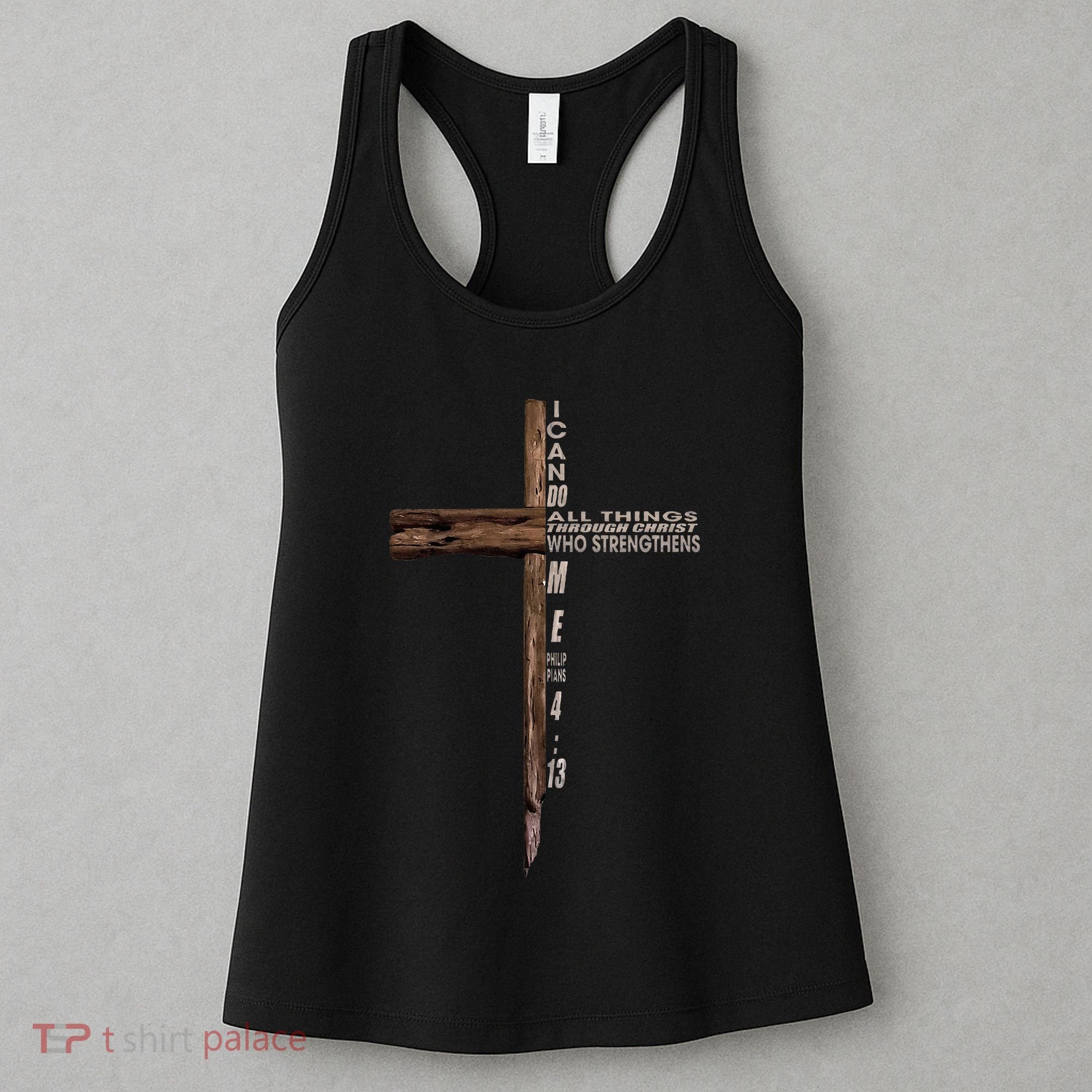 I Can Do All Things Through Christ Who Strengthens Me Cross Women's Tank Top
