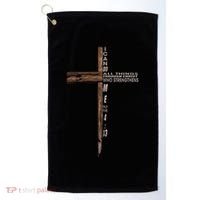 I Can Do All Things Through Christ Who Strengthens Me Cross Golf Towel thumb 0