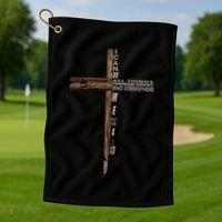 I Can Do All Things Through Christ Who Strengthens Me Cross Golf Towel thumb 1
