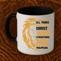 I Can Do All Things Through Christ Who Strengthens Me Philippians 4:13 Coffee Mug thumb 2