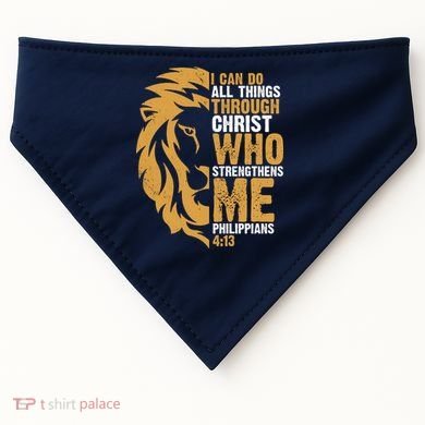 I Can Do All Things Through Christ Who Strengthens Me Philippians 4:13 USA-Made Doggie Bandana