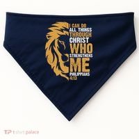 I Can Do All Things Through Christ Who Strengthens Me Philippians 4:13 USA-Made Doggie Bandana thumb 0