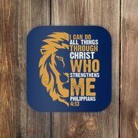 I Can Do All Things Through Christ Who Strengthens Me Philippians 4:13 Coaster thumb 0