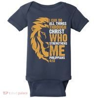 I Can Do All Things Through Christ Who Strengthens Me Philippians 4:13 Baby Bodysuit thumb 0