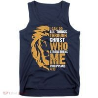 I Can Do All Things Through Christ Who Strengthens Me Philippians 4:13 Tank Top thumb 0