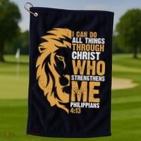 I Can Do All Things Through Christ Who Strengthens Me Philippians 4:13 Golf Towel thumb 1