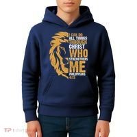 I Can Do All Things Through Christ Who Strengthens Me Philippians 4:13 Kids Hoodie thumb 4