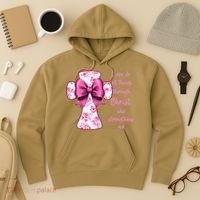 I Can Do All Things Through Christ Toile Cross And Bow Hoodie thumb 3
