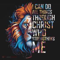 I Can Do All Things Through Christ Lion Faith Religious Women's Hoodie thumb 2