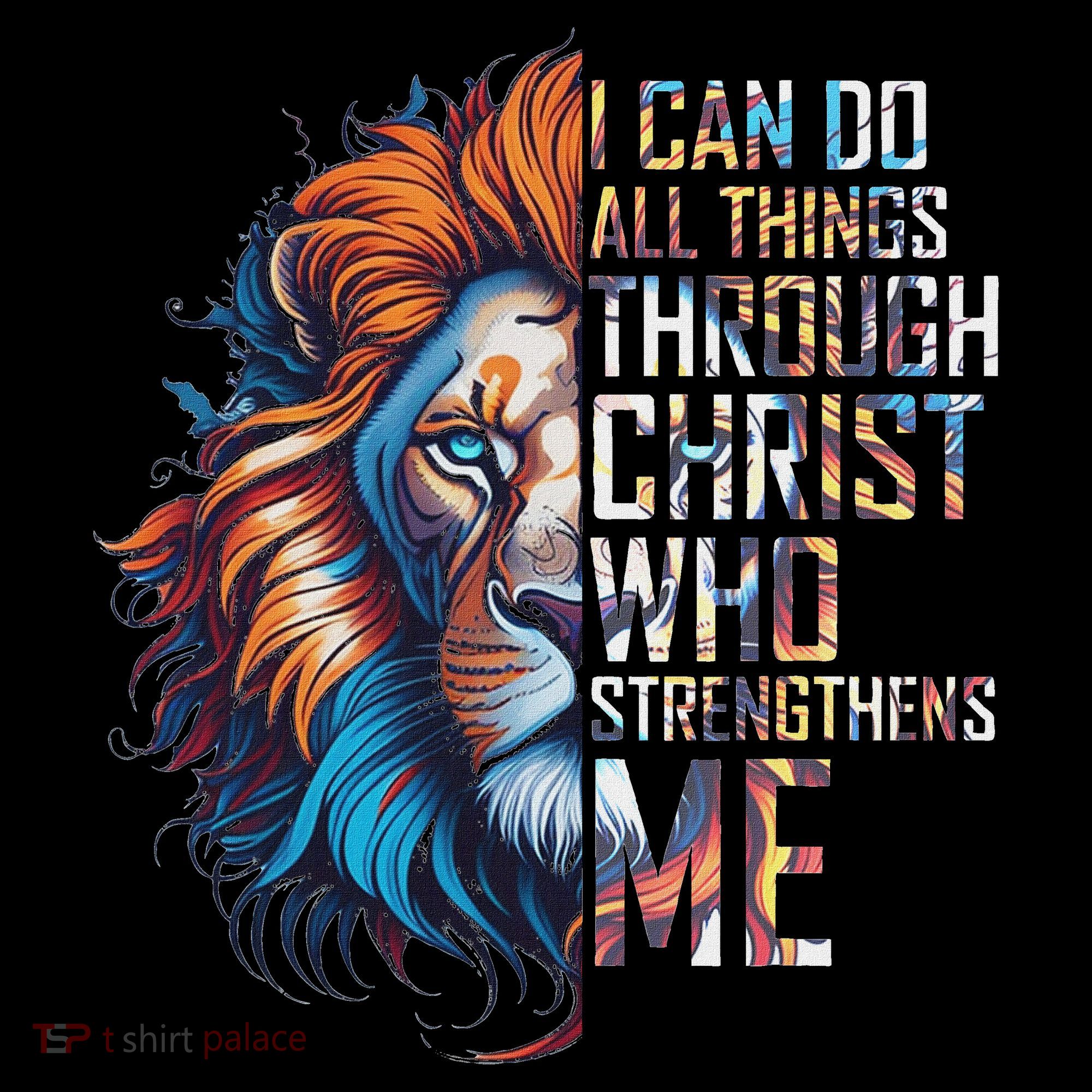 I Can Do All Things Through Christ Lion Faith Religious Women's Hoodie