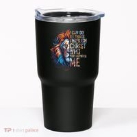 I Can Do All Things Through Christ Lion Faith Religious Tumbler thumb 0