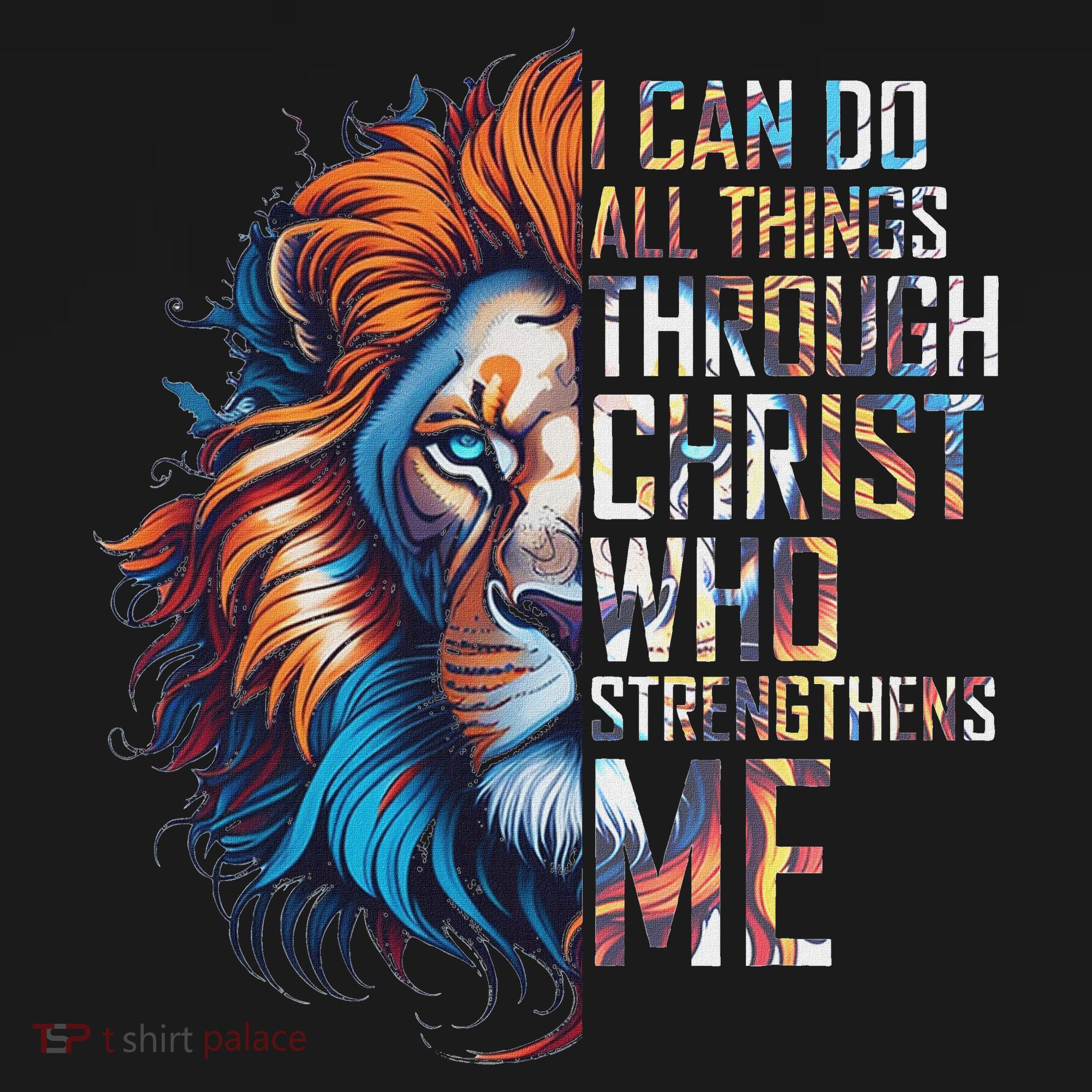 I Can Do All Things Through Christ Lion Faith Religious Mousepad