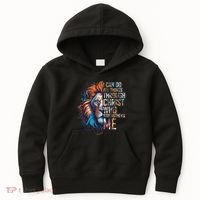 I Can Do All Things Through Christ Lion Faith Religious Kids Hoodie thumb 0