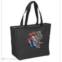 I Can Do All Things Through Christ Lion Faith Religious Tote Bag thumb 2