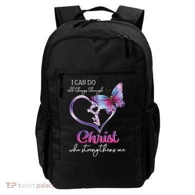 I Can Do All Things Through Christ Butterfly Art Easter Day Backpack