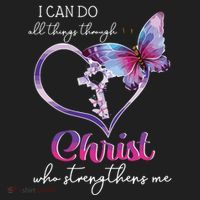 I Can Do All Things Through Christ Butterfly Art Easter Day Tumbler thumb 3
