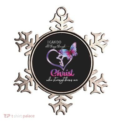 I Can Do All Things Through Christ Butterfly Art Easter Day Ornament