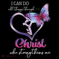 I Can Do All Things Through Christ Butterfly Art Easter Day Ornament thumb 1