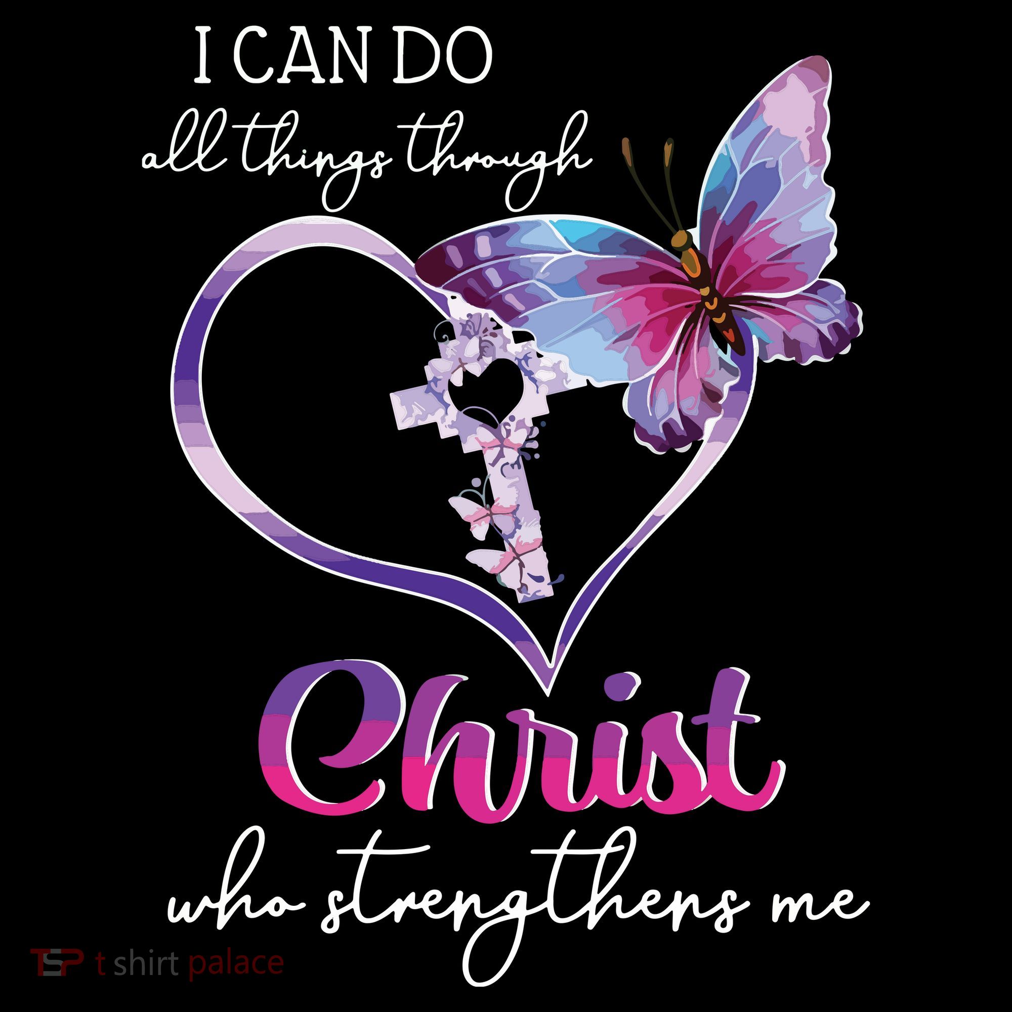 I Can Do All Things Through Christ Butterfly Art Easter Day Ornament