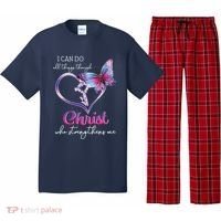 I Can Do All Things Through Christ Butterfly Art Easter Day Pajama Set thumb 0