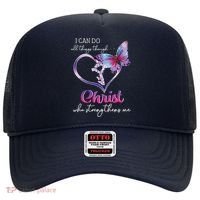 I Can Do All Things Through Christ Butterfly Art Easter Day Hat thumb 0
