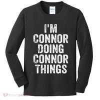 IM Connor Doing Connor Things Personalized First Name Kids Long Sleeve Shirt thumb 0