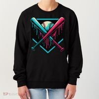 Ice Cream Dripping Baseball Home Plate Drip Respect The Women's Sweatshirt thumb 0