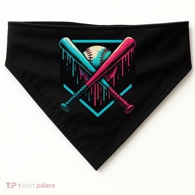 Ice Cream Dripping Baseball Home Plate Drip Respect The USA-Made Doggie Bandana