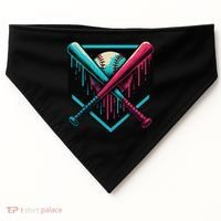 Ice Cream Dripping Baseball Home Plate Drip Respect The USA-Made Doggie Bandana thumb 0
