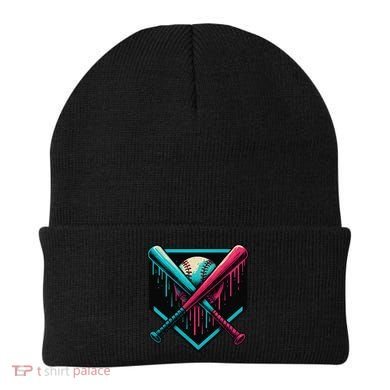 Ice Cream Dripping Baseball Home Plate Drip Respect The Beanie