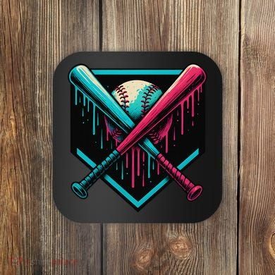 Ice Cream Dripping Baseball Home Plate Drip Respect The Coaster