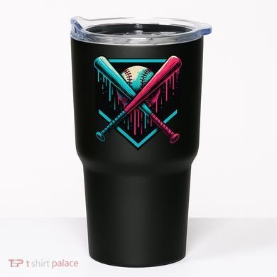 Ice Cream Dripping Baseball Home Plate Drip Respect The Tumbler