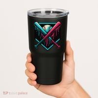 Ice Cream Dripping Baseball Home Plate Drip Respect The Tumbler thumb 2