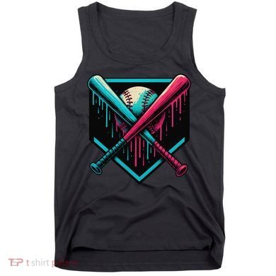 Ice Cream Dripping Baseball Home Plate Drip Respect The Tank Top