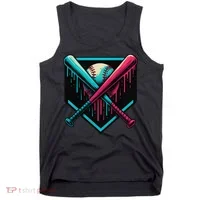 Ice Cream Dripping Baseball Home Plate Drip Respect The Tank Top thumb 0