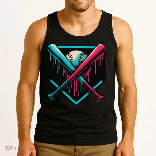 Ice Cream Dripping Baseball Home Plate Drip Respect The Tank Top