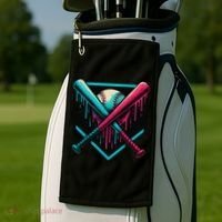 Ice Cream Dripping Baseball Home Plate Drip Respect The Golf Towel thumb 2