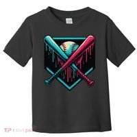 Ice Cream Dripping Baseball Home Plate Drip Respect The Toddler T-Shirt thumb 0