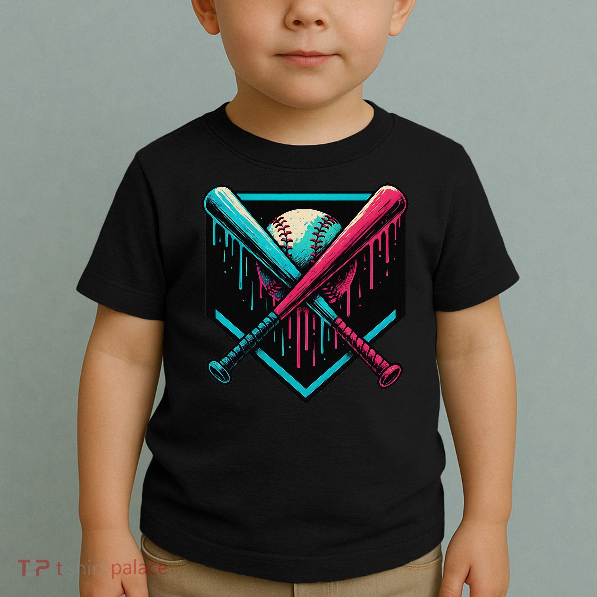 Ice Cream Dripping Baseball Home Plate Drip Respect The Toddler T-Shirt