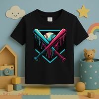 Ice Cream Dripping Baseball Home Plate Drip Respect The Toddler T-Shirt thumb 3